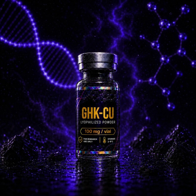 BT BioLabs GHK-CU 100mg lyophilized peptide vial for B2B supply