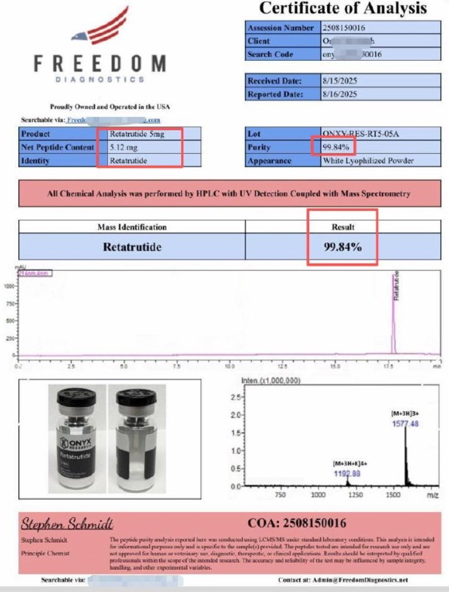 BT BioLabs COA documentation preview for B2B review