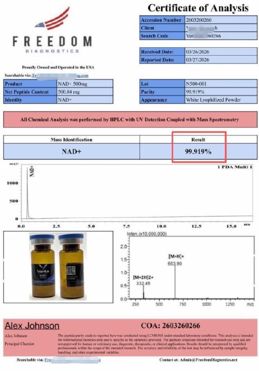 BT BioLabs COA documentation preview for B2B review