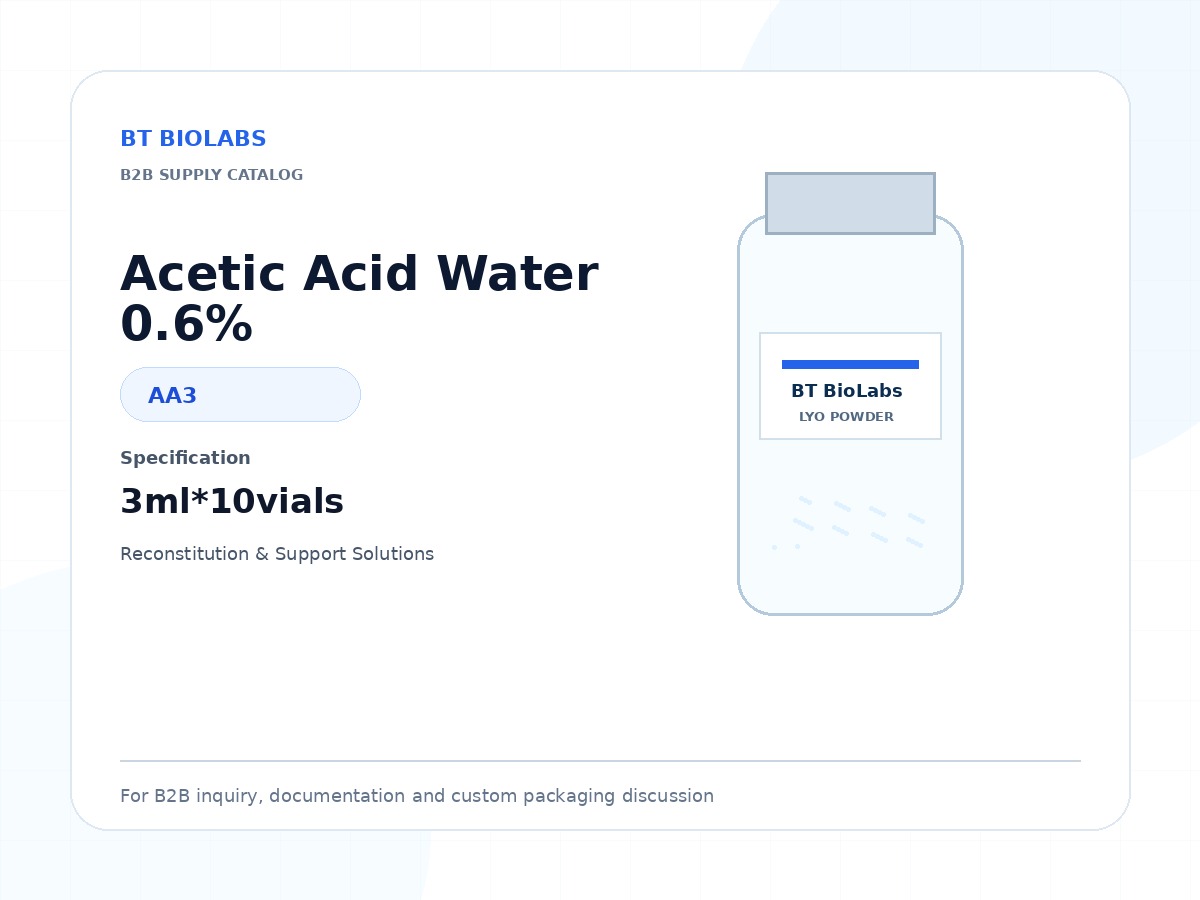 Acetic Acid Water 0.6% 3ml*10vials product image