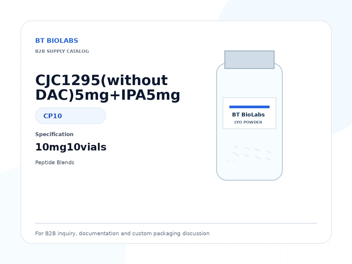 CJC1295(without DAC)5mg+IPA5mg 10mg10vials product image