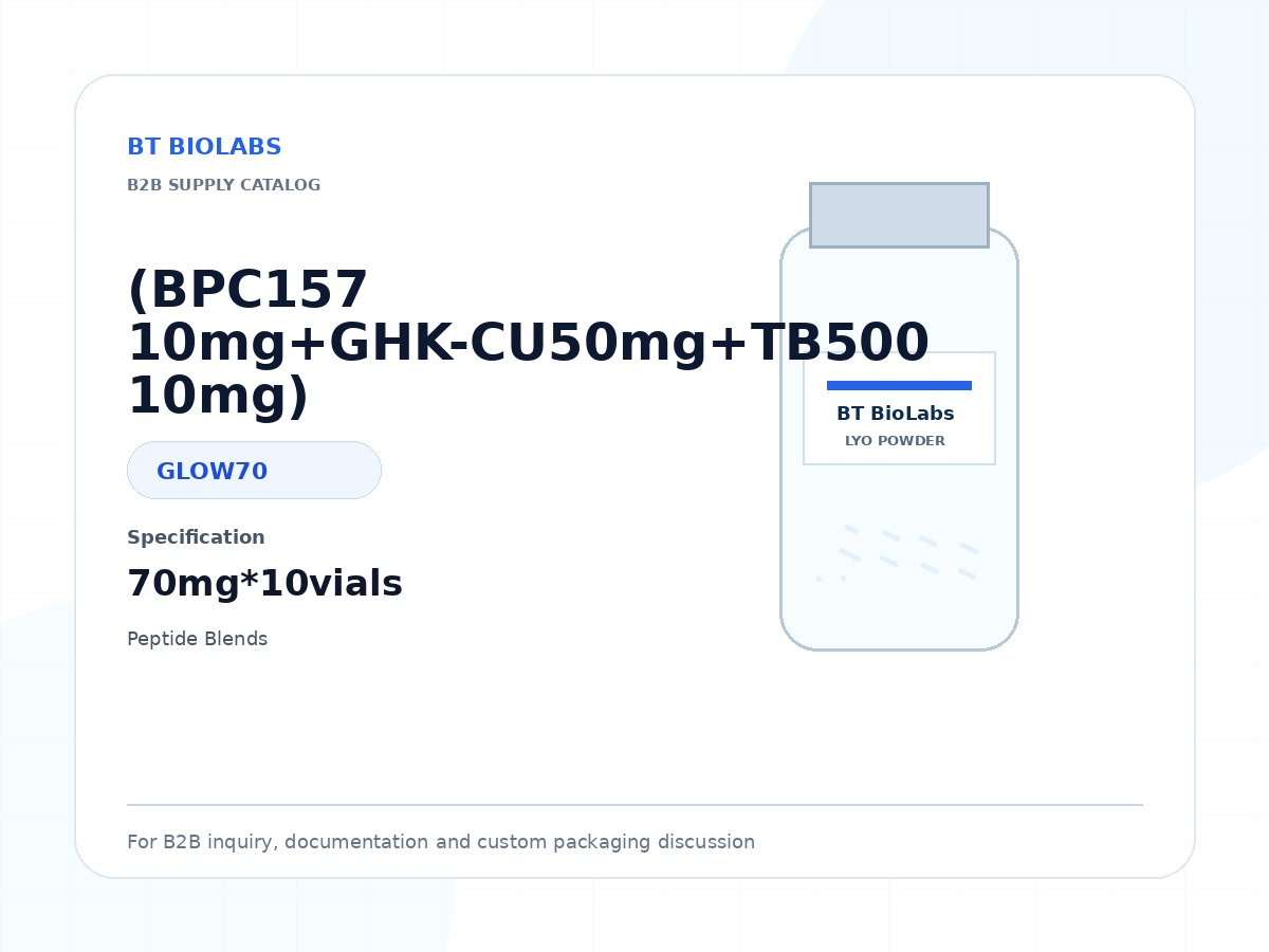 (BPC157 10mg+GHK-CU50mg+TB500 10mg) 70mg*10vials product image